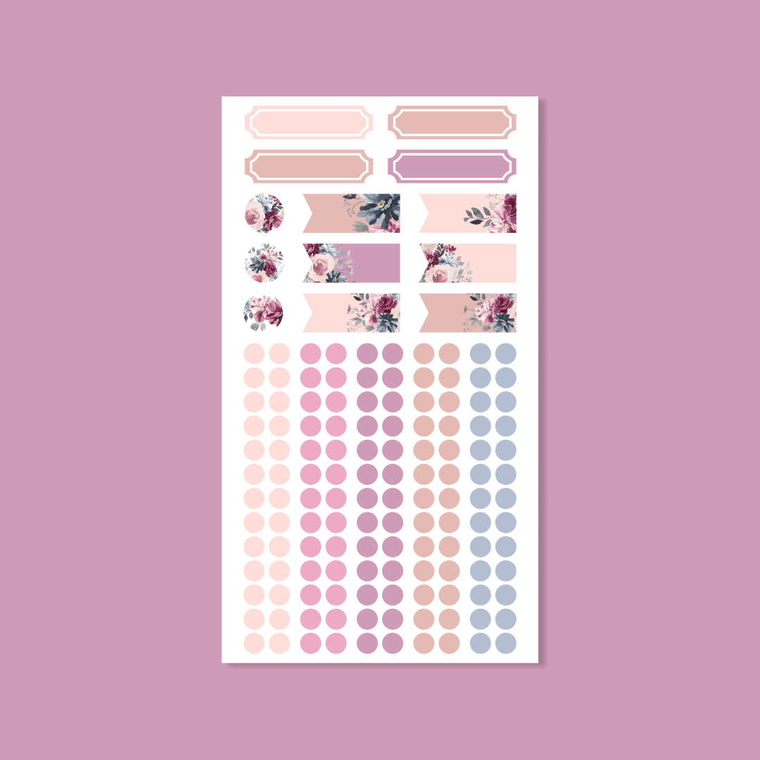 Silk + Sonder Flags and Medium Circles Joy Stickers By The Sheet