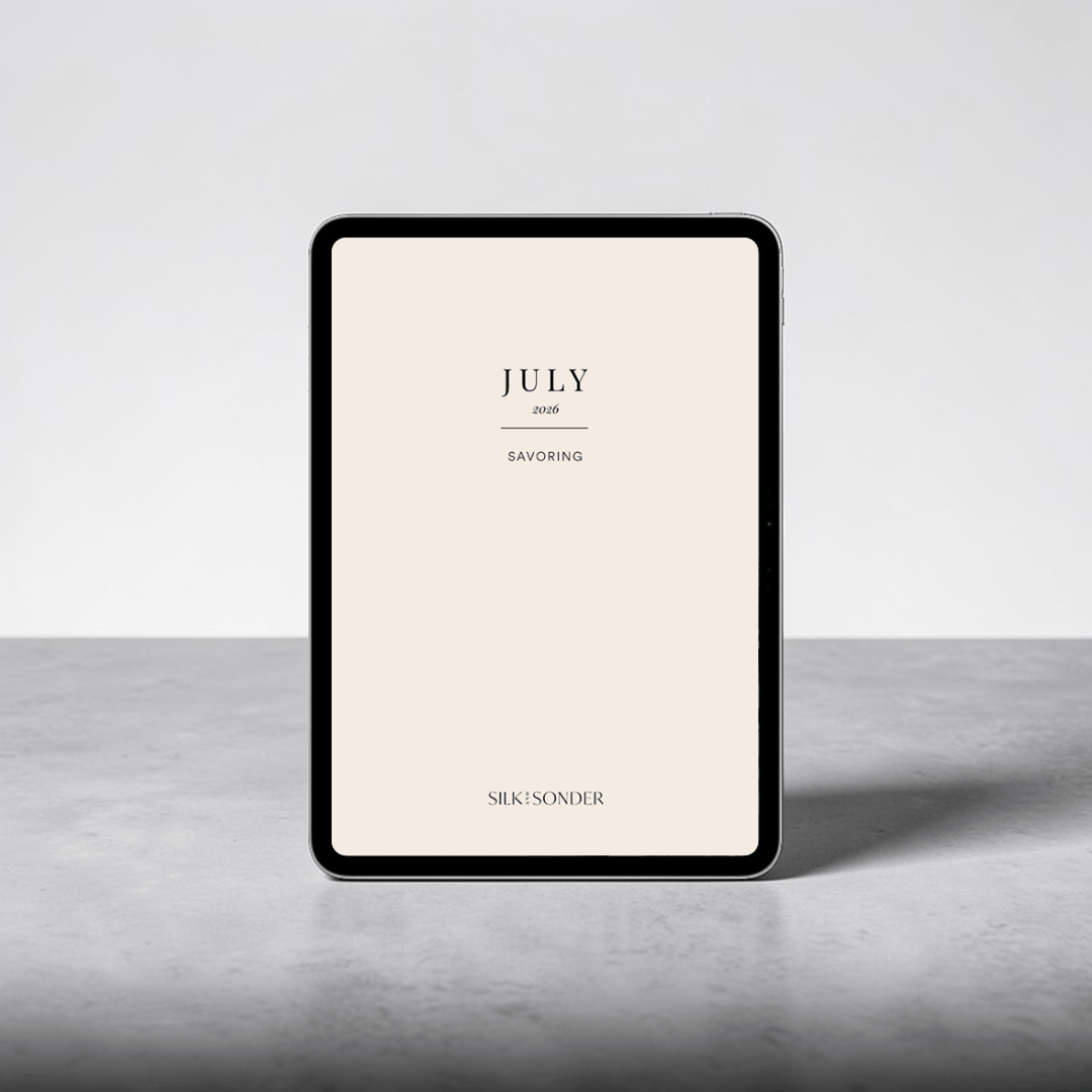 Silk + Sonder July: Digital Monthly Journal - Minimalist