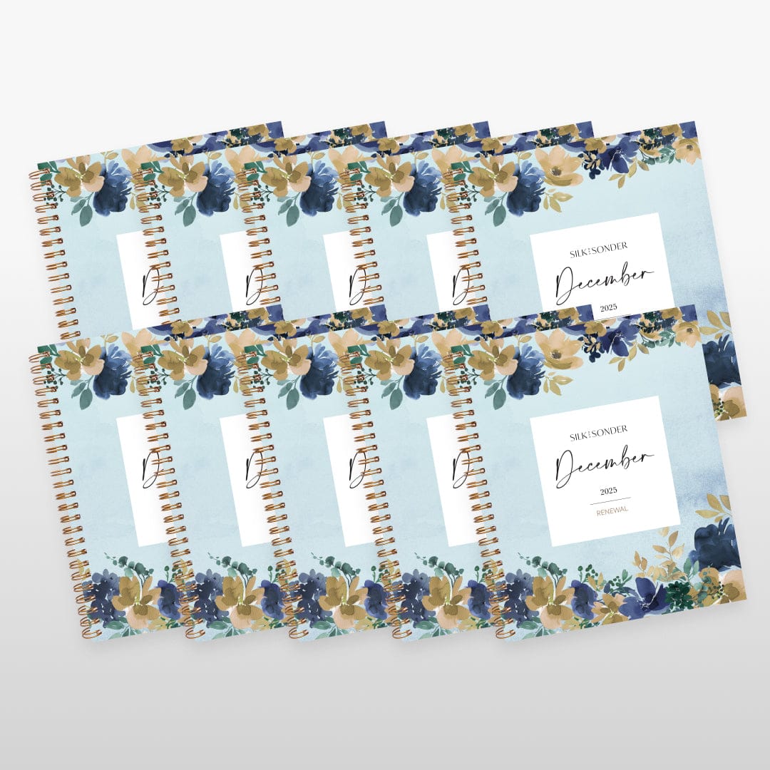 Silk + Sonder Monthly Self-Care Journals : 10-Pack