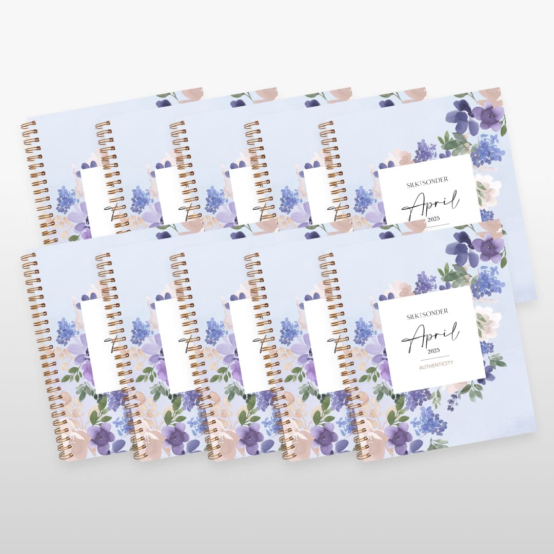 Silk + Sonder Monthly Self-Care Journals : 10-Pack