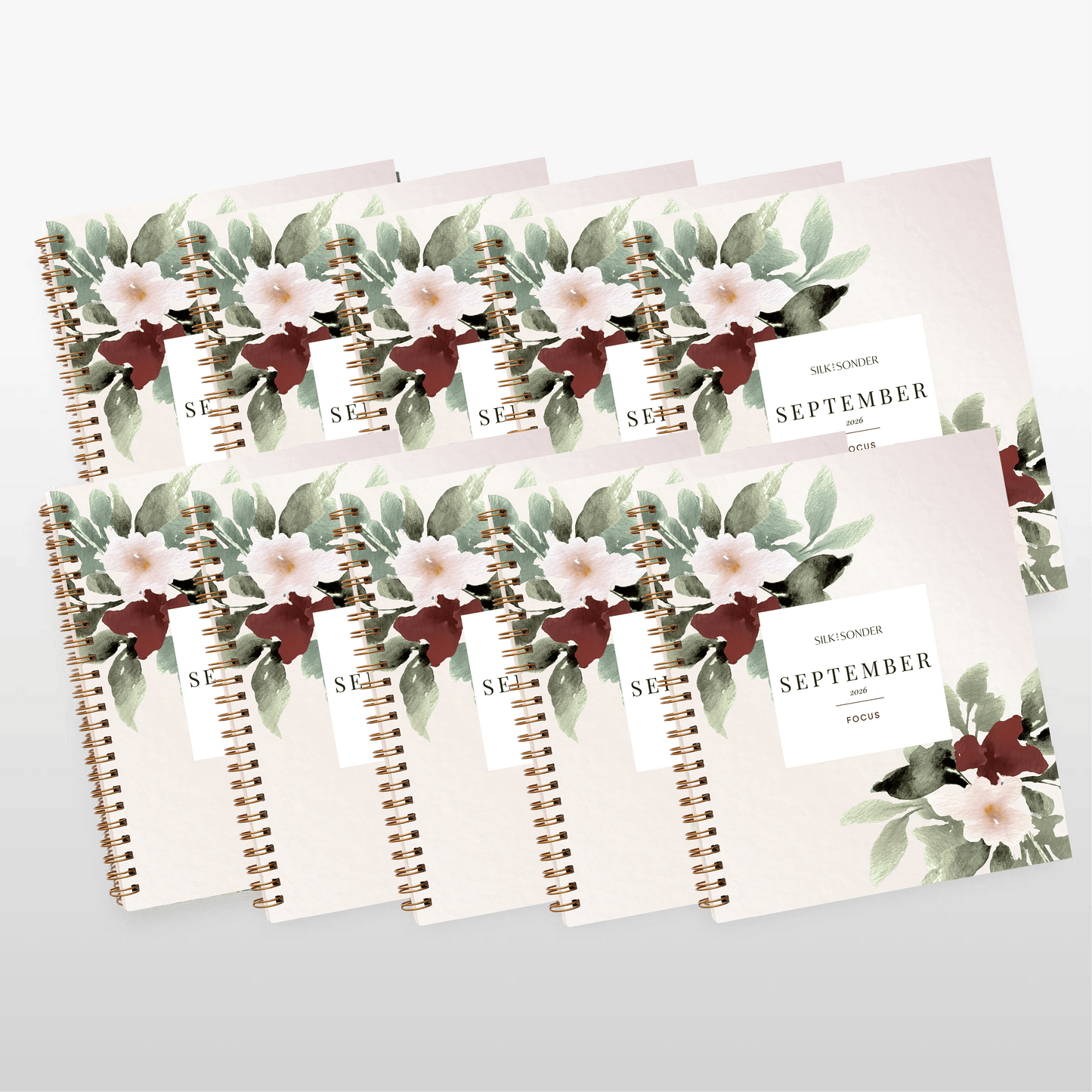 Silk + Sonder Monthly Self-Care Journals : 10-Pack