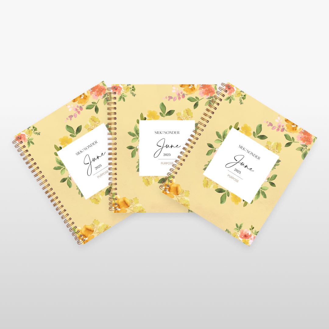 Silk + Sonder Monthly Self-Care Journals : 3-Pack