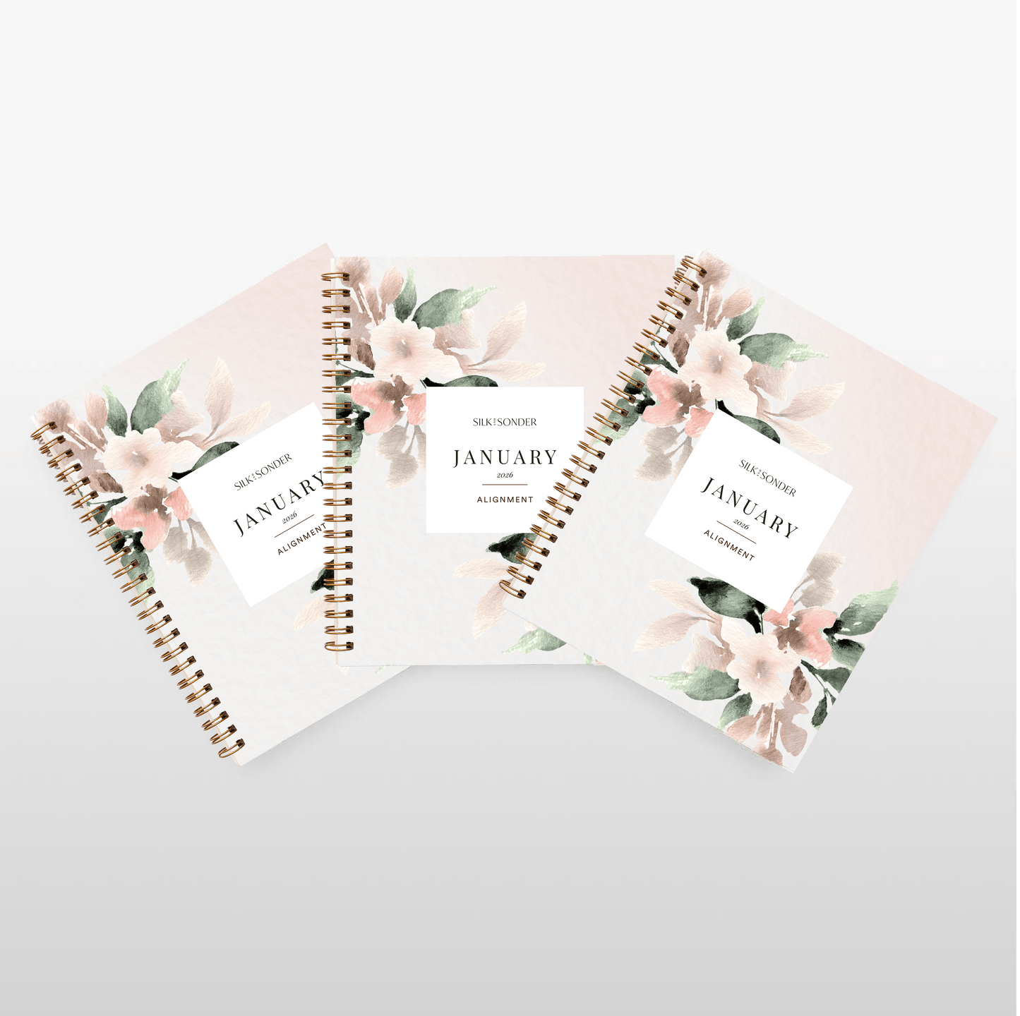 Silk + Sonder Monthly Self-Care Journals : 3-Pack