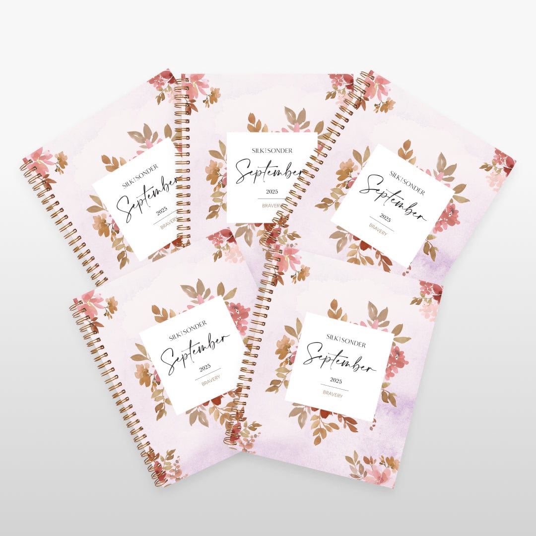 Silk + Sonder Monthly Self-Care Journals : 5-Pack
