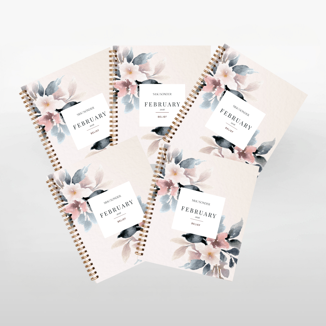 Silk + Sonder Monthly Self-Care Journals : 5-Pack