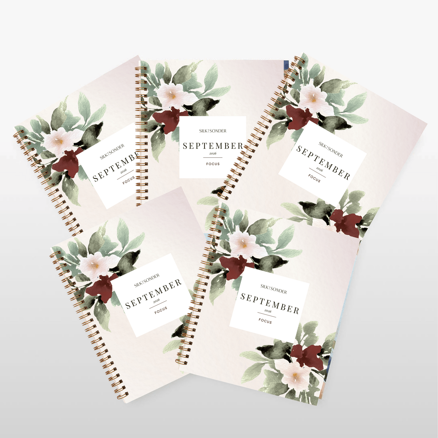 Silk + Sonder Monthly Self-Care Journals : 5-Pack