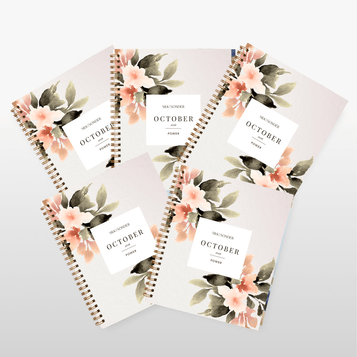 Silk + Sonder Monthly Self-Care Journals : 5-Pack
