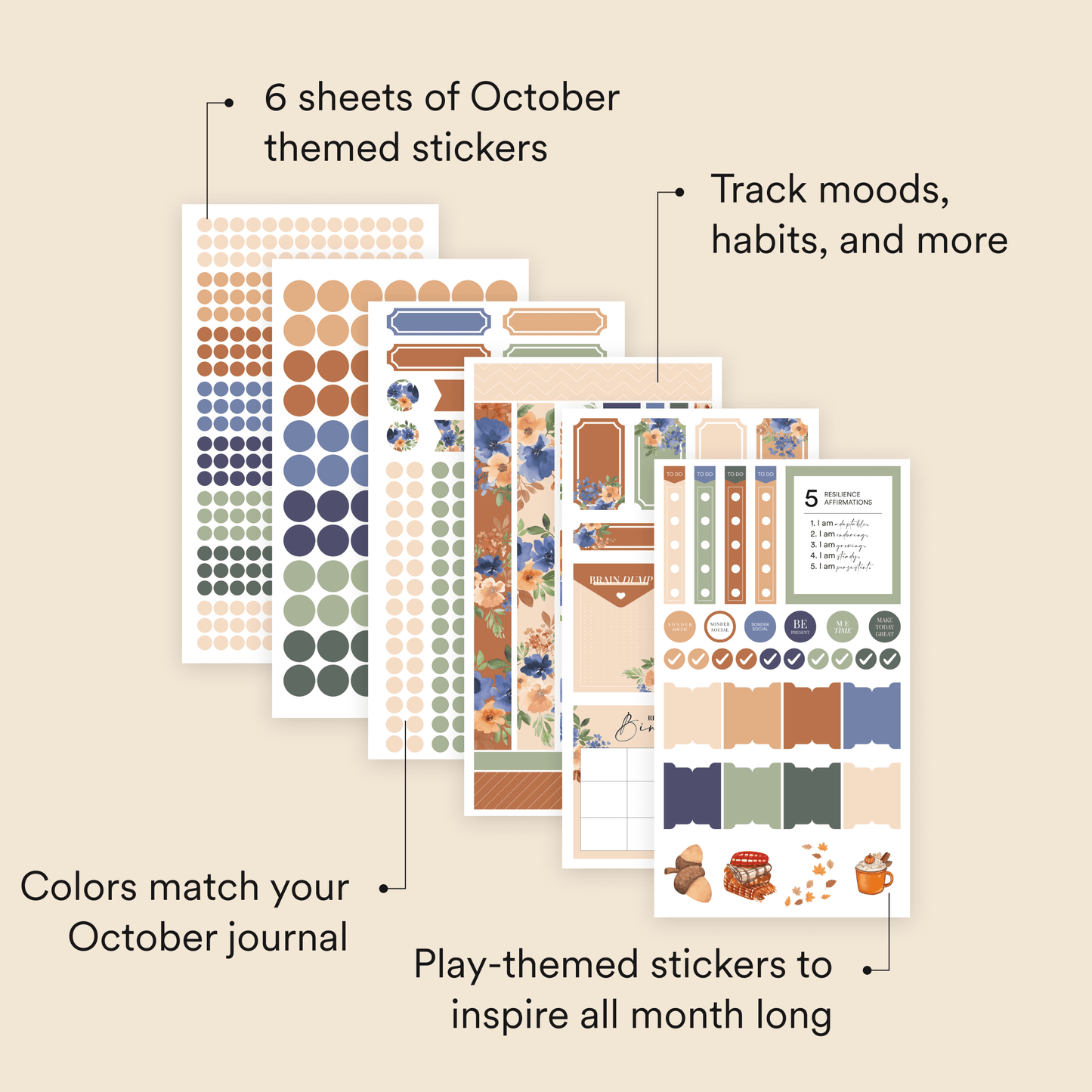 Silk + Sonder Monthly Sticker Pack