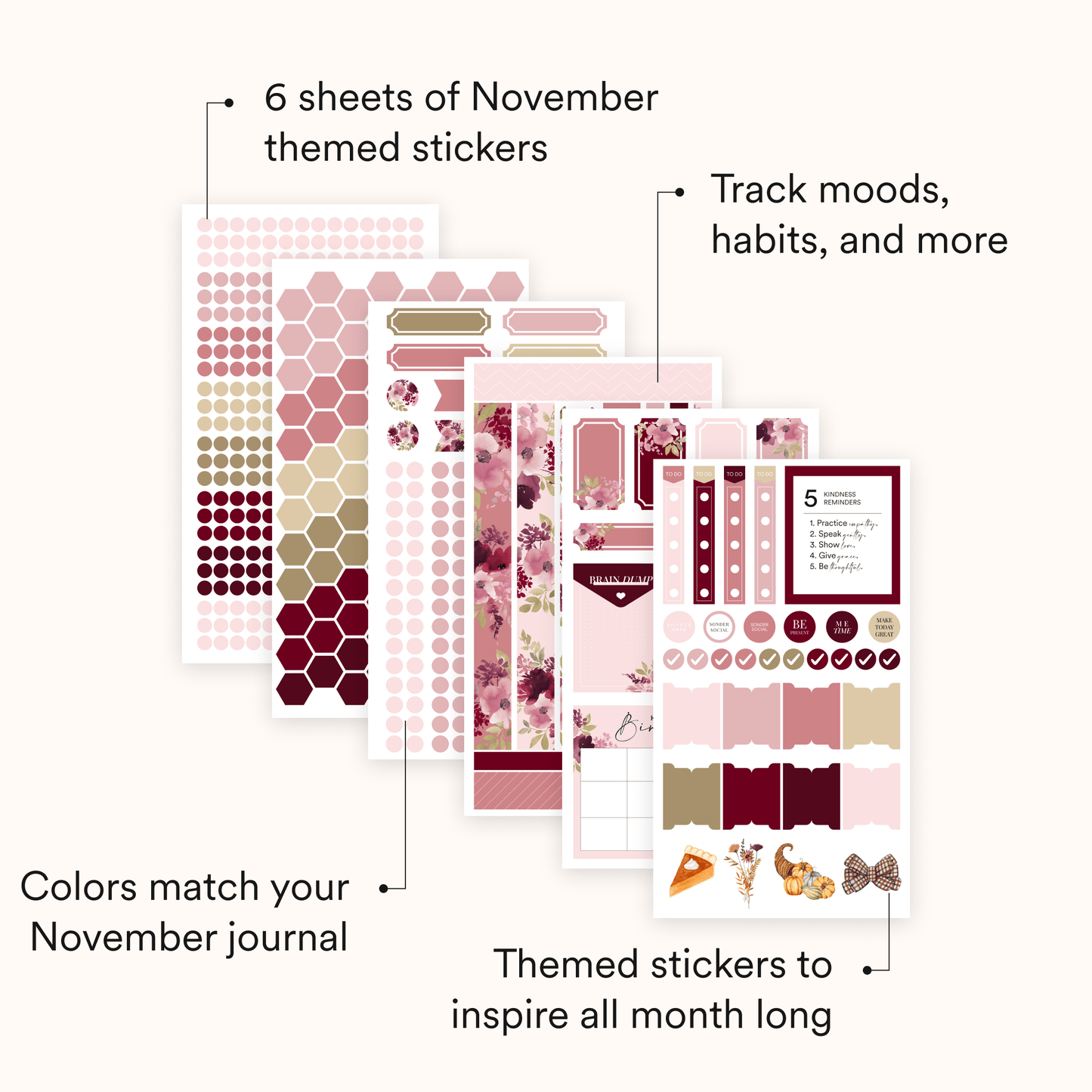 Silk + Sonder Monthly Sticker Pack