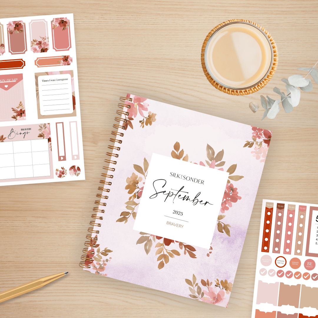 Silk + Sonder September Journal + Sticker Pack Bundle