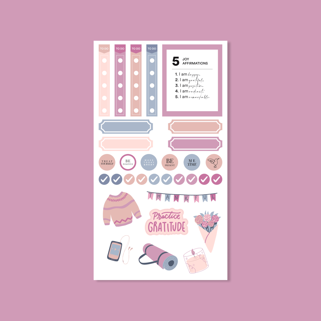 Silk + Sonder To-Do Joy Stickers By The Sheet