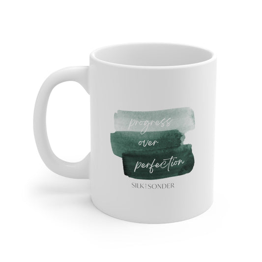 Printify Mug 11oz Progress Over Perfection Mug (11oz)