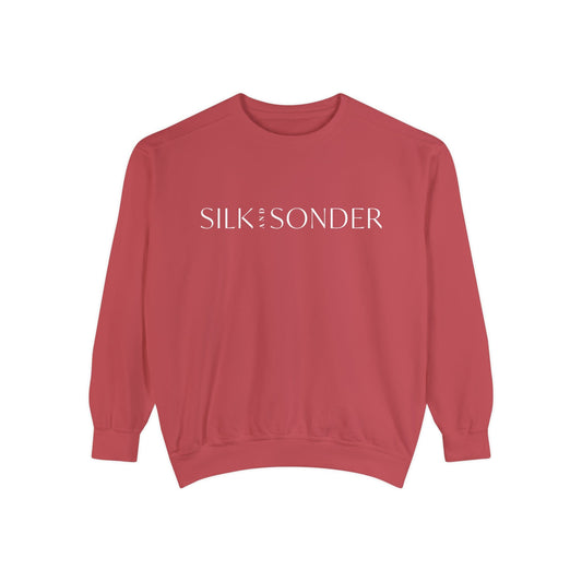 Printify Sweatshirt Crimson / S Silk + Sonder Sweatshirt