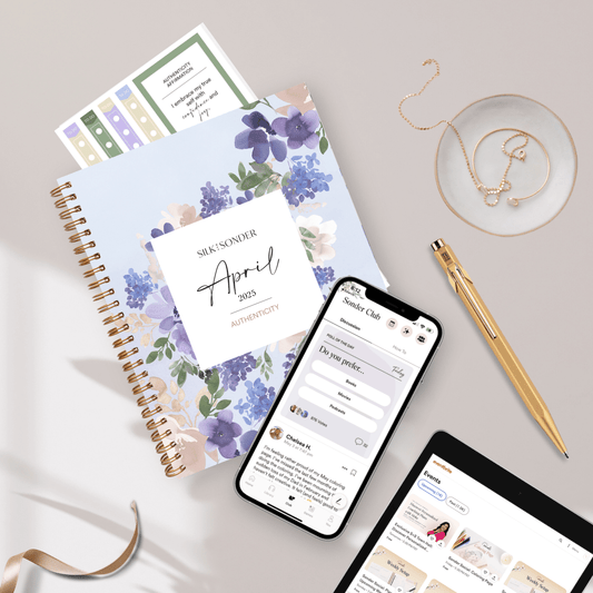 Silk + Sonder April Journal + Sticker Pack Bundle