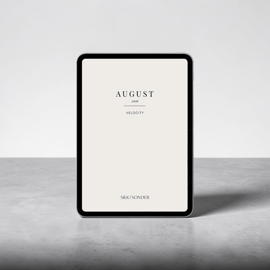 Silk + Sonder August: Digital Monthly Journal - Minimalist