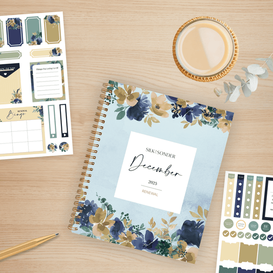 Silk + Sonder December Journal + Sticker Pack Bundle