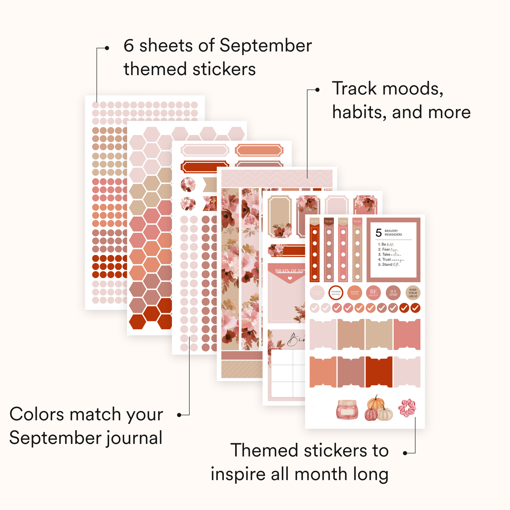 Silk + Sonder Digital Monthly Sticker Pack