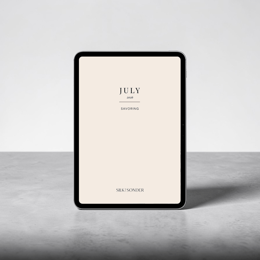 Silk + Sonder July: Digital Monthly Journal - Minimalist