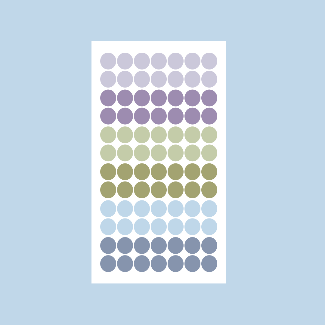 Silk + Sonder Large Circles (Mood Tracker) Optimism Stickers By The Sheet