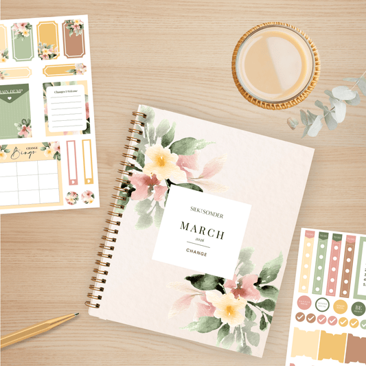 Silk + Sonder March Journal + Sticker Pack Bundle