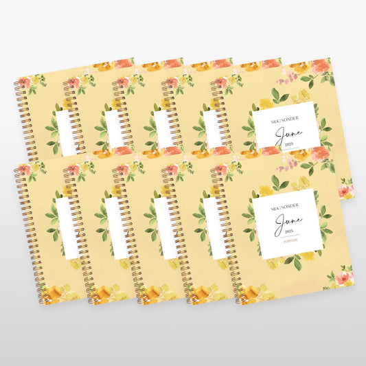 Silk + Sonder Monthly Self-Care Journals  : 10-Pack
