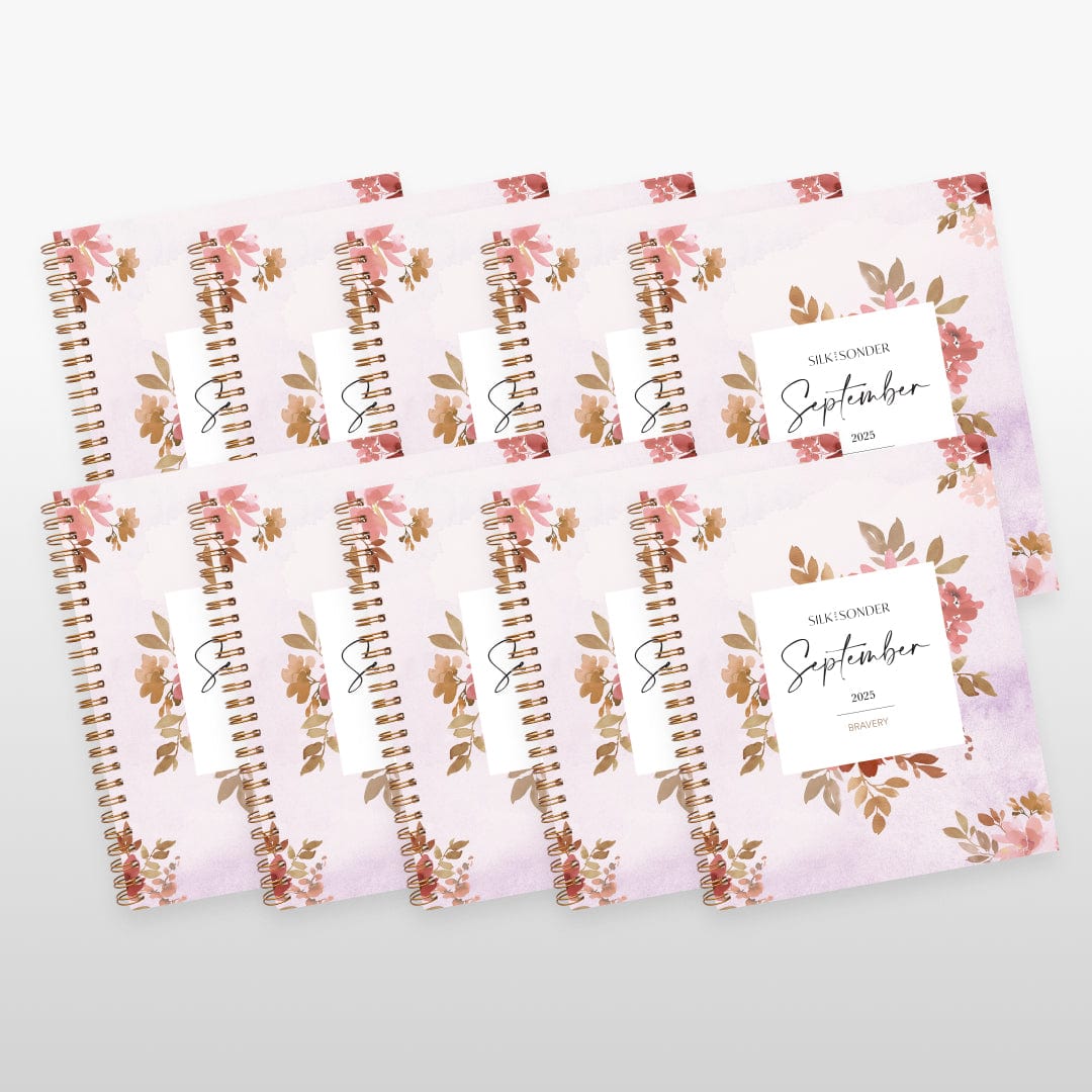 Silk + Sonder Monthly Self-Care Journals  : 10-Pack