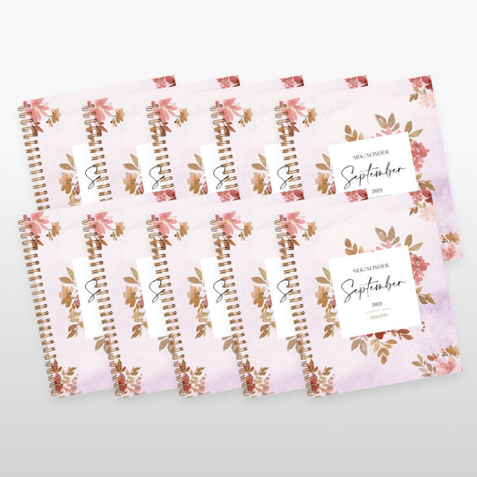 Silk + Sonder Monthly Self-Care Journals  : 10-Pack