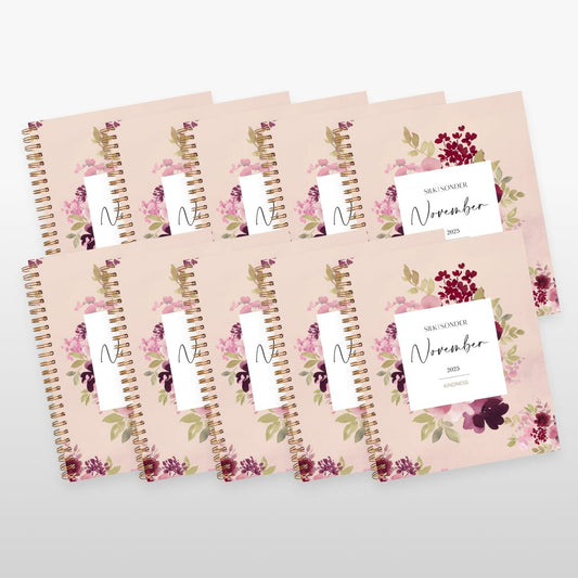 Silk + Sonder Monthly Self-Care Journals  : 10-Pack