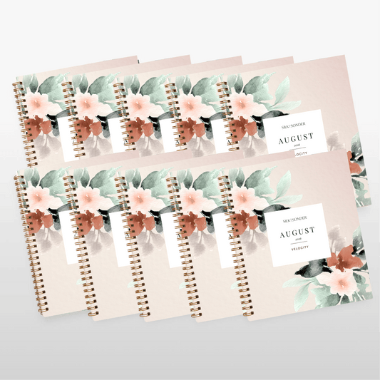 Silk + Sonder Monthly Self-Care Journals  : 10-Pack