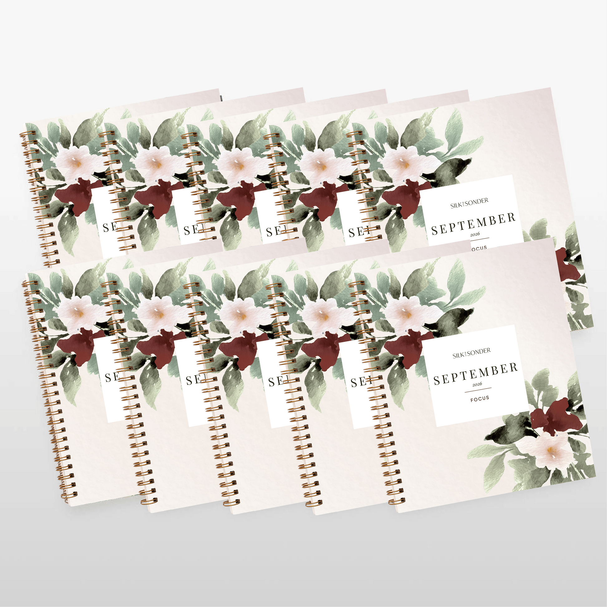 Silk + Sonder Monthly Self-Care Journals  : 10-Pack