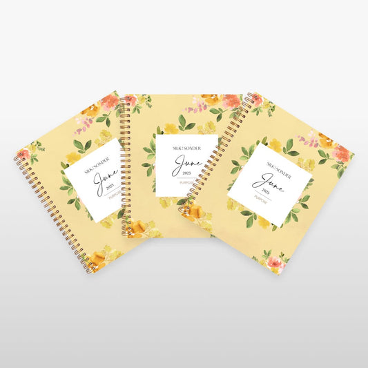 Silk + Sonder Monthly Self-Care Journals  : 3-Pack