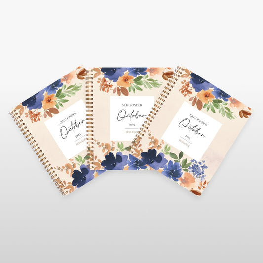 Silk + Sonder Monthly Self-Care Journals  : 3-Pack