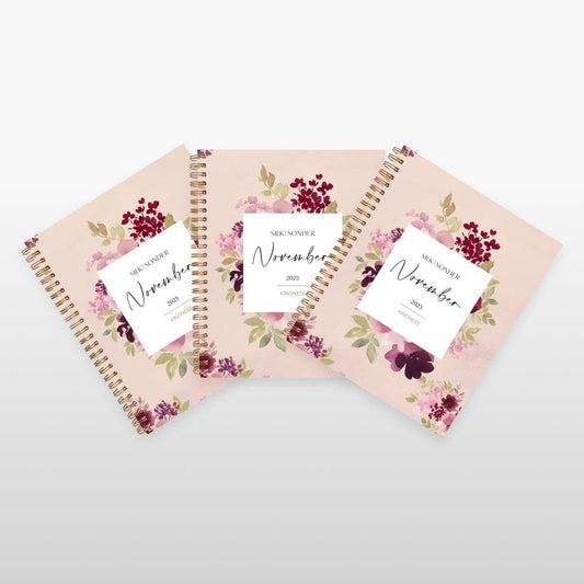 Silk + Sonder Monthly Self-Care Journals  : 3-Pack