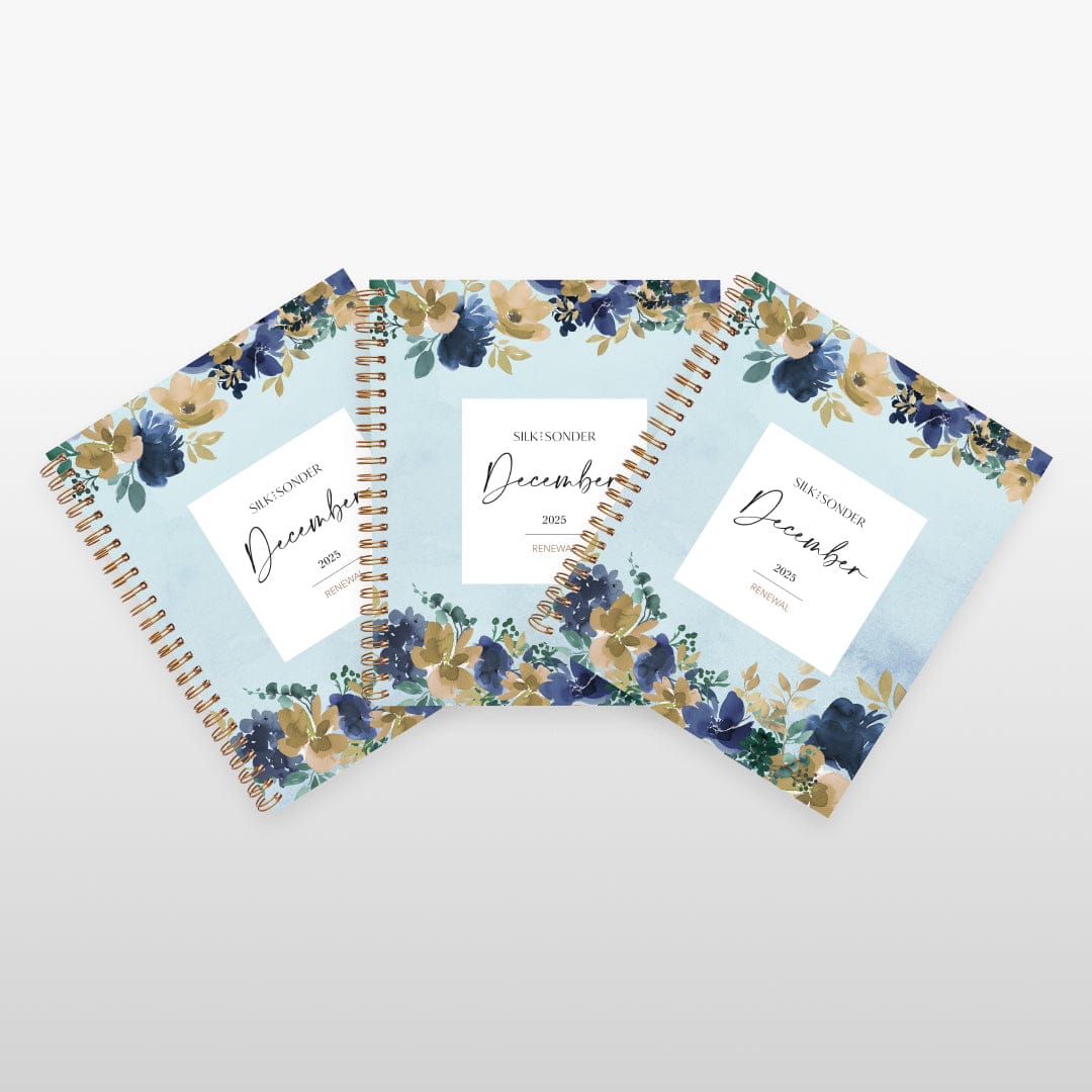 Silk + Sonder Monthly Self-Care Journals  : 3-Pack
