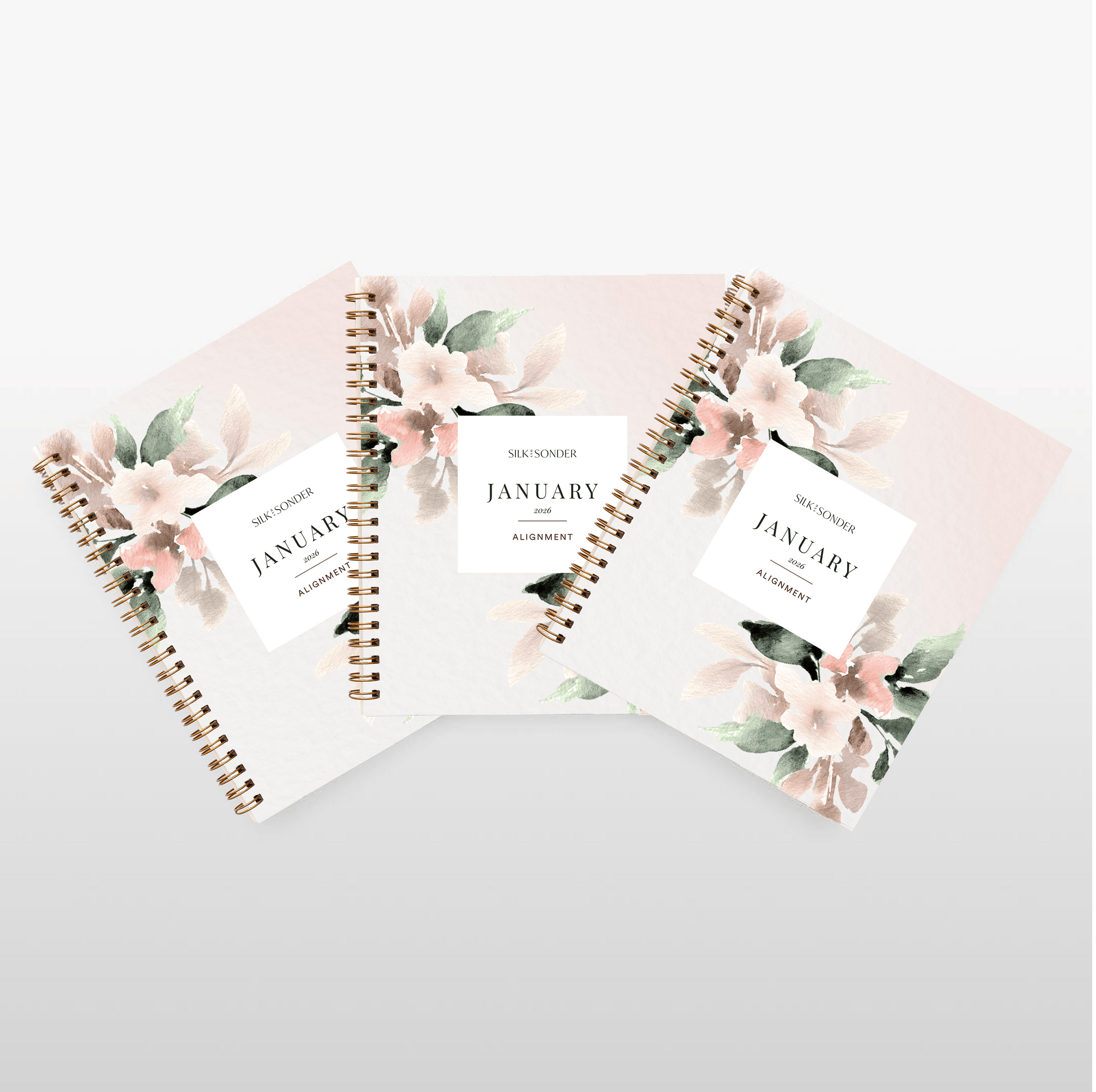 Silk + Sonder Monthly Self-Care Journals  : 3-Pack