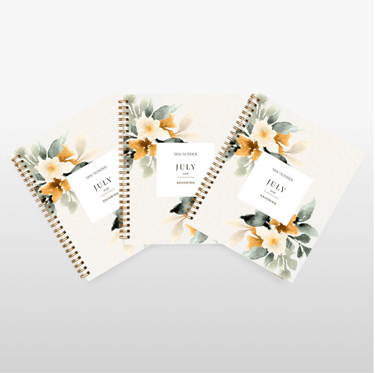 Silk + Sonder Monthly Self-Care Journals  : 3-Pack