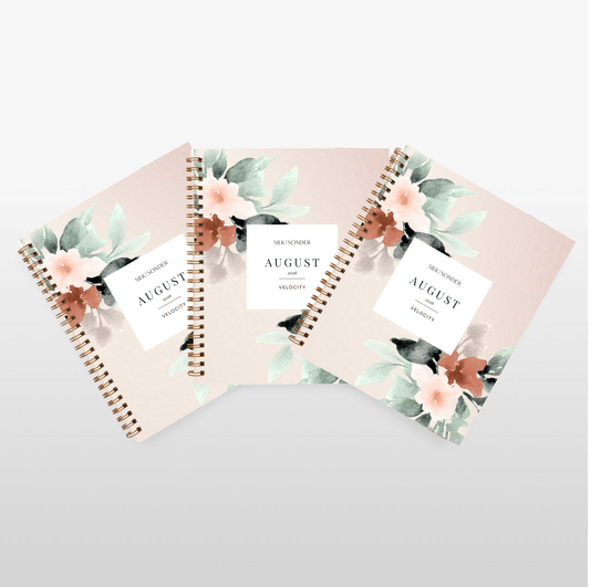 Silk + Sonder Monthly Self-Care Journals  : 3-Pack