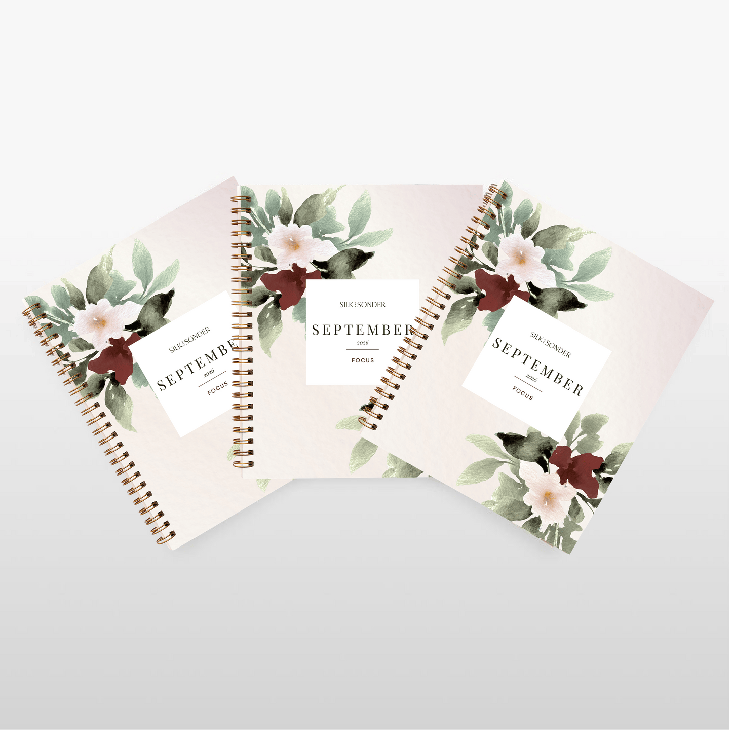 Silk + Sonder Monthly Self-Care Journals  : 3-Pack