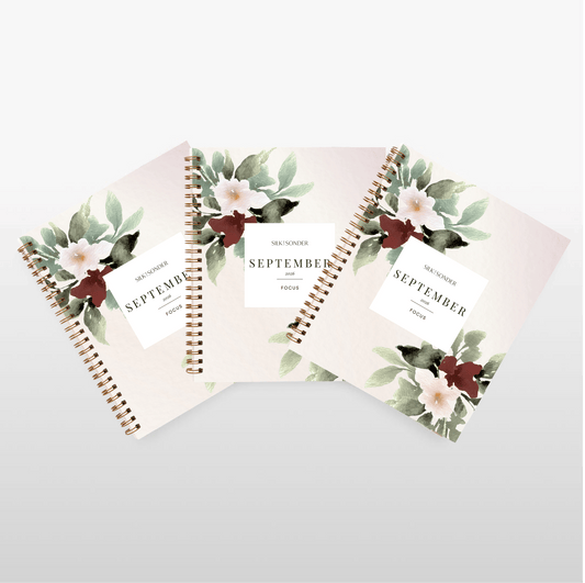 Silk + Sonder Monthly Self-Care Journals  : 3-Pack