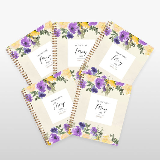 Silk + Sonder Monthly Self-Care Journals  : 5-Pack