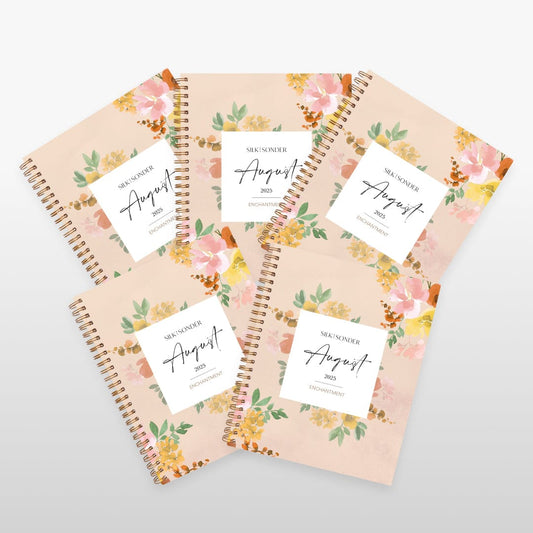 Silk + Sonder Monthly Self-Care Journals  : 5-Pack