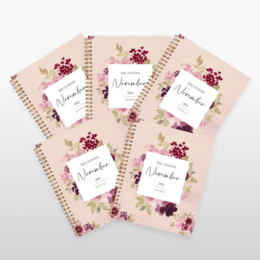 Silk + Sonder Monthly Self-Care Journals  : 5-Pack