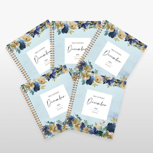Silk + Sonder Monthly Self-Care Journals  : 5-Pack
