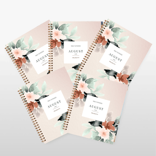 Silk + Sonder Monthly Self-Care Journals  : 5-Pack