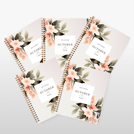 Silk + Sonder Monthly Self-Care Journals  : 5-Pack