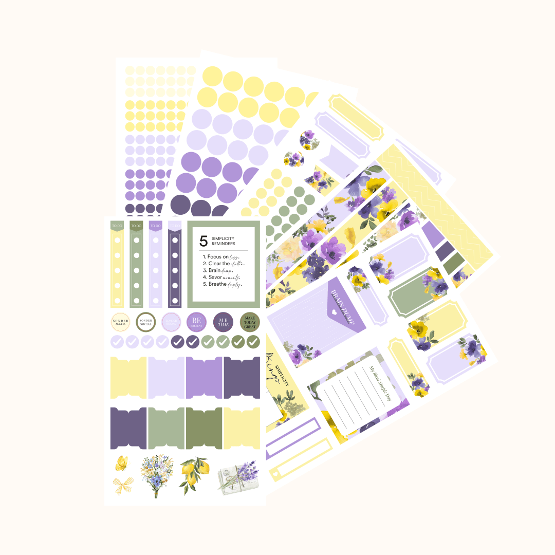 Silk + Sonder Monthly Sticker Pack