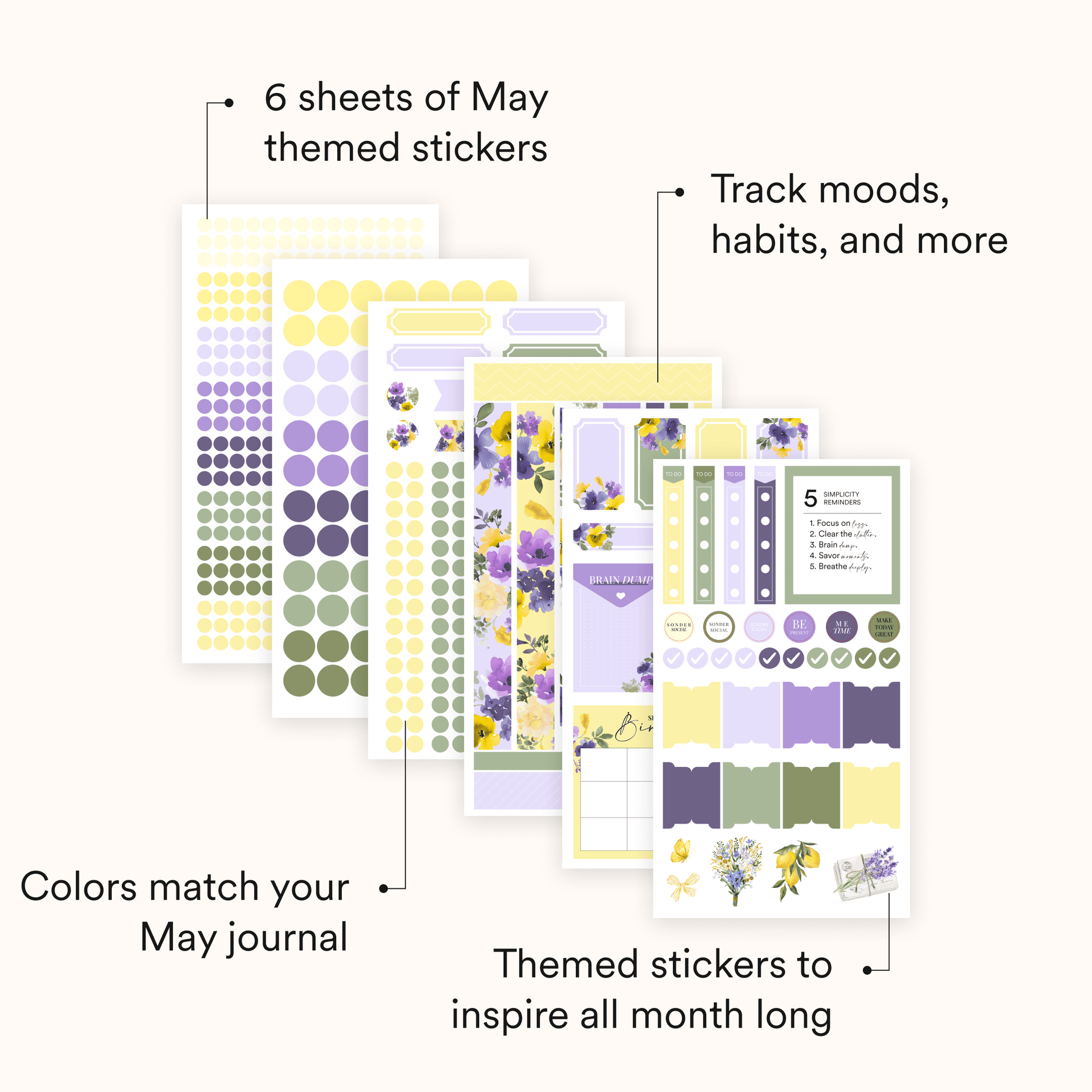 Silk + Sonder Monthly Sticker Pack