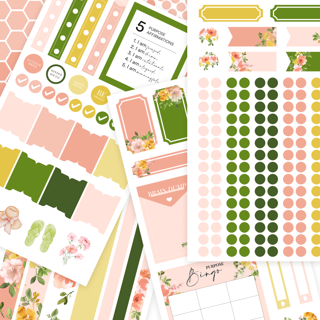 Silk + Sonder Monthly Sticker Pack