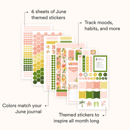 Silk + Sonder Monthly Sticker Pack