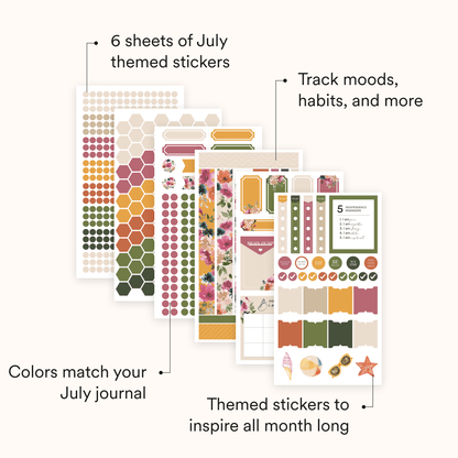 Silk + Sonder Monthly Sticker Pack